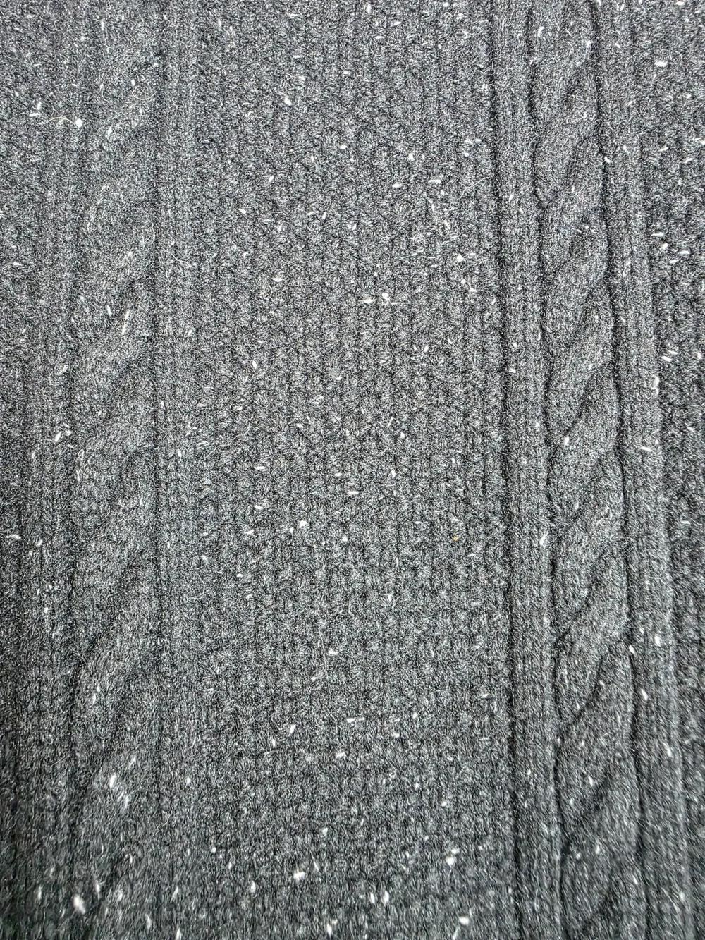 NWT Men's Black Lambswool Cable Knit Sweater – Size XL